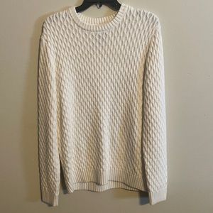 Men’s H&M M Crew Neck Cable-knit Ivory Sweater